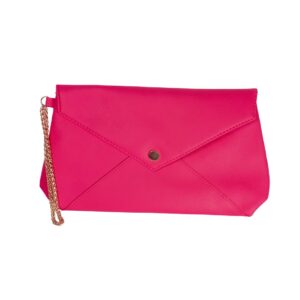 Cosmetiquera-  Tipo Sobre Rosa con Cadena